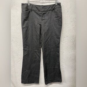Mossimo pants gray herringbone midrise trousers office casual size 8